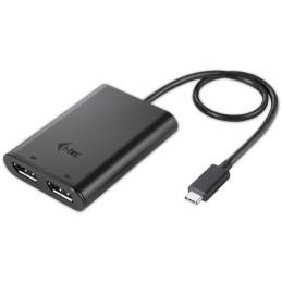 I-tec USB 3.1 Type C na Dual Display Port adaptér/ 2x Display Port 4K/ kompatibilní s Thunderbolt 3