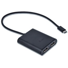 I-tec USB 3.1 Type C na Dual Display Port adaptér/ 2x Display Port 4K/ kompatibilní s Thunderbolt 3