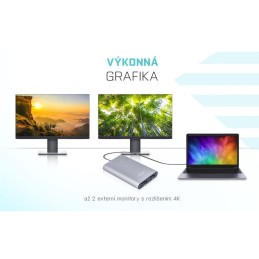 I-tec THUNDERBOLT 3 Dual Display Port adaptér 4K/ 2x Display Port 4K