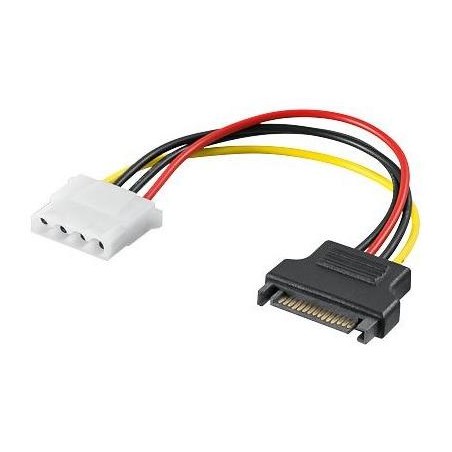 PremiumCord napájecí redukce Molex 5.25" F - S-ATA M