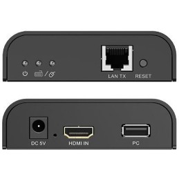XtendLan HDMI přenos po LAN, vysílač a přijímač, IP/UDP, 100Mbps@1080p, přenos USB, funkce KVM