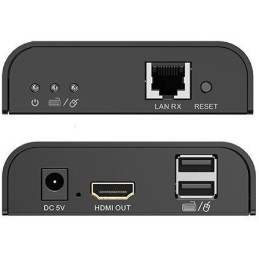 XtendLan HDMI přenos po LAN, vysílač a přijímač, IP/UDP, 100Mbps@1080p, přenos USB, funkce KVM