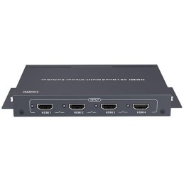 XtendLan HDMI multiviewer/kvadrátor, 4x vstup, 1x výstup, do 1080p, IR ovladač