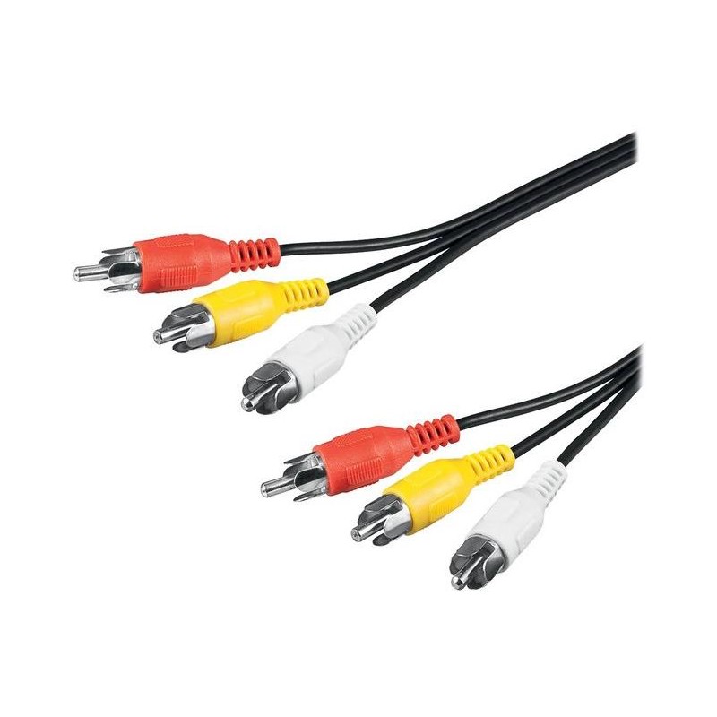 PremiumCord Kabel 3x CINCH-3x CINCH M/M 2m
