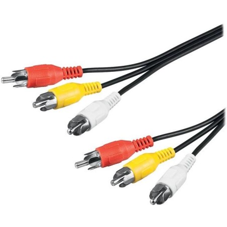 PremiumCord Kabel 3x CINCH-3x CINCH M/M 2m