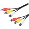 PremiumCord Cable 3x CINCH-3x CINCH M/M 2m