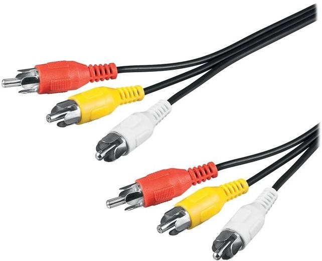 PremiumCord Kábel 3x CINCH-3x CINCH M/M 2m