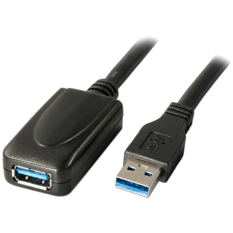 PremiumCord USB 3.0 repeater a prodlužovací kabel A/M-A/F/ 5m/ černý
