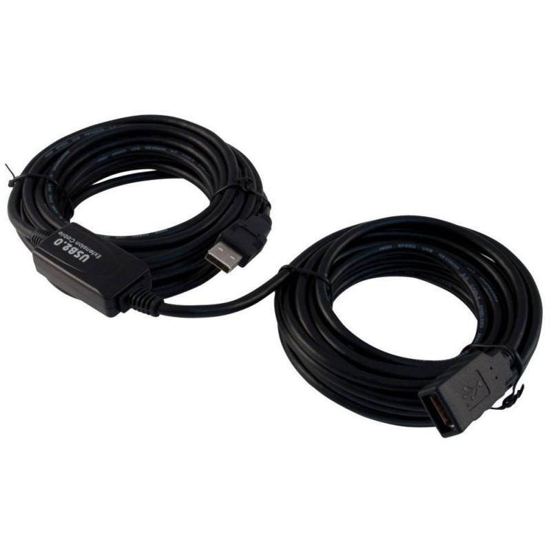 PremiumCord USB 2.0 repeater a prodlužovací kabel (A/M-A/F)/ 15m/ černý