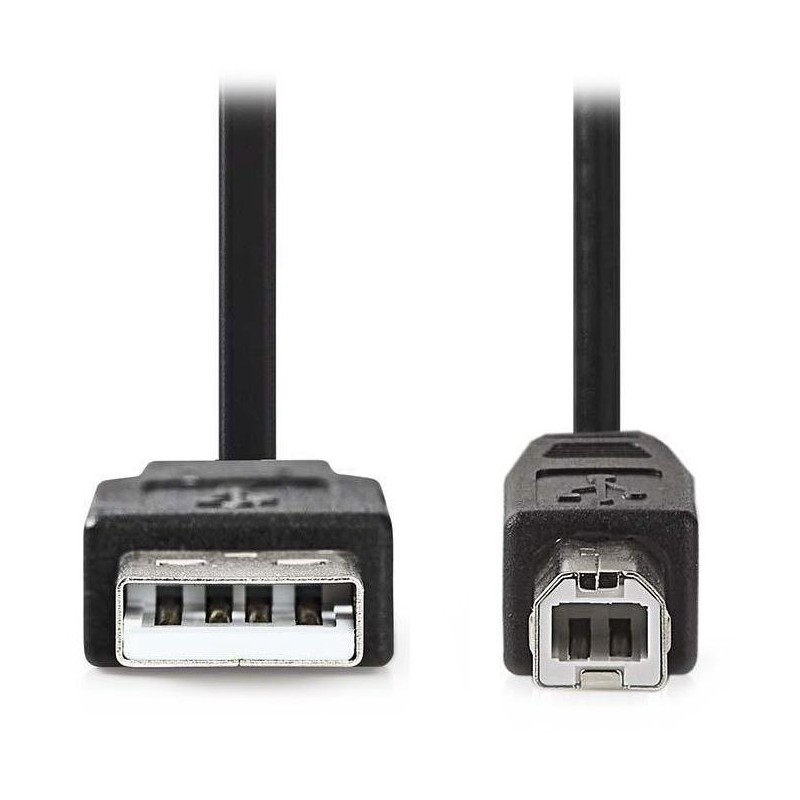 NEDIS kabel USB 2.0/ zástrčka USB-A - zástrčka USB-B/ k tiskárně apod./ černý/ blistr/ 3m