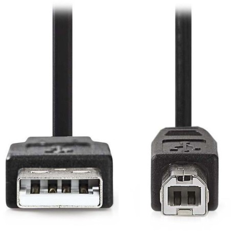 NEDIS kabel USB 2.0/ zástrčka USB-A - zástrčka USB-B/ k tiskárně apod./ černý/ blistr/ 3m