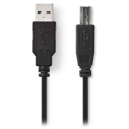 NEDIS kabel USB 2.0/ zástrčka USB-A - zástrčka USB-B/ k tiskárně apod./ černý/ blistr/ 3m