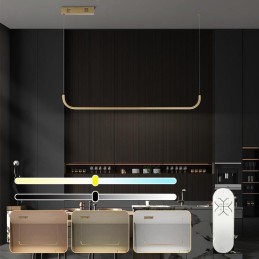 IMMAX NEO PATTINI SMART závěsné svítidlo 120cm 26W 1820lm zlaté Zigbee 3.0, TUYA