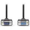 NEDIS VGA-Verlängerungskabel (D-SUB)/ VGA-Stecker - VGA-Buchse/ schwarz/ 2 m