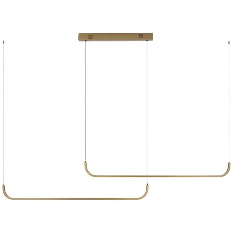 IMMAX NEO PATTINI SMART závěsné svítidlo dvojité 160-280cm, 53W, 3640lm zlaté Zigbee 3.0, TUYA