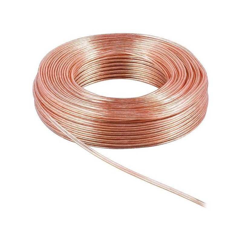 PremiumCord kabel na propojení reproduktorů/ 2x 1,5mm / 10m / průhledný