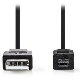 NEDIS kabel USB 2.0 USB/ zástrčka USB-A - zástrčka Hirose Mini 4kolíkový/ černá/ 2m