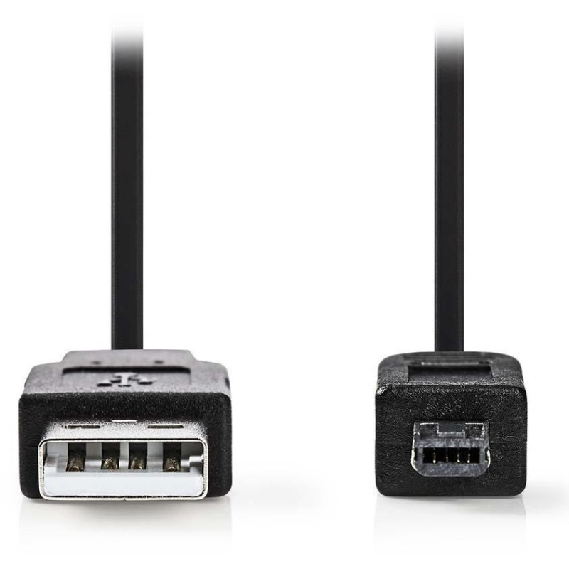 NEDIS kabel USB 2.0 USB/ zástrčka USB-A - zástrčka Hirose Mini 4kolíkový/ černá/ 2m