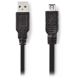 NEDIS kabel USB 2.0 USB/ zástrčka USB-A - zástrčka Hirose Mini 4kolíkový/ černá/ 2m
