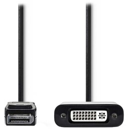 NEDIS redukční kabel DisplayPort/ zástrčka DisplayPort - zásuvka DVI-D 24+1p/ černý/ 20cm