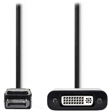 NEDIS redukční kabel DisplayPort/ zástrčka DisplayPort - zásuvka DVI-D 24+1p/ černý/ 20cm