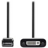 NEDIS DisplayPort Reduzierkabel/ DisplayPort Stecker - DVI-D Buchse 24+1p/ schwarz/ 20cm