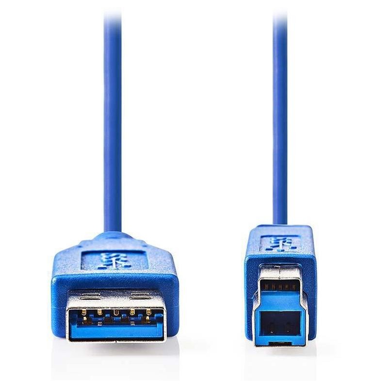 NEDIS kabel USB 3.2/ zástrčka USB-A - zástrčka USB-B/ k tiskárně apod./ modrý/ 3m