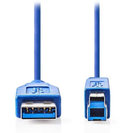 NEDIS kabel USB 3.2/ zástrčka USB-A - zástrčka USB-B/ k tiskárně apod./ modrý/ 3m
