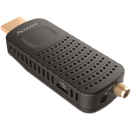 STRONG DVB-T/T2 tuner HDMI stick SRT 82/ Full HD/ H.265/HEVC/ externí anténa/ EPG/ PVR/ HDMI/ USB/ micro USB/ IR/ černý