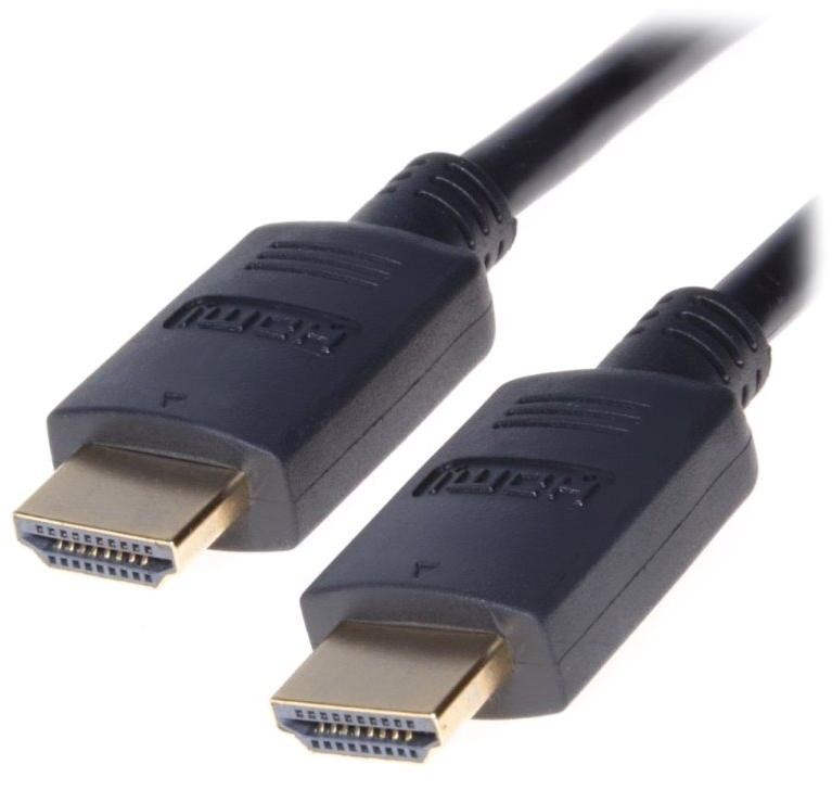 PremiumCord HDMI 2.0 High Speed + Ethernet kábel / pozlátené konektory / 1,5 m / čierny