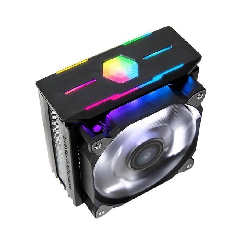 Zalman chladič CPU CNPS10X OPTIMA II BLACK / 120mm RGB ventilátor / heatpipe / PWM / výška 160mm / pro AMD i Intel
