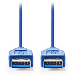 NEDIS kabel USB 3.0/ zástrčka USB-A - zástrčka USB-A/ modrý/ 2m