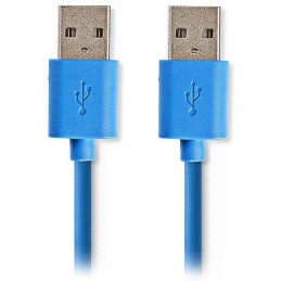 NEDIS kabel USB 3.0/ zástrčka USB-A - zástrčka USB-A/ modrý/ 2m