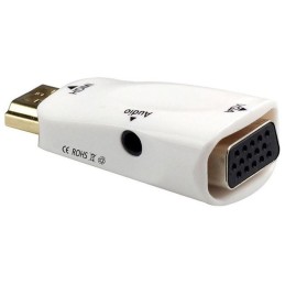 PremiumCord konvertor HDMI na VGA + audio/ bílý