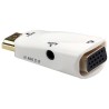 PremiumCord konvertor HDMI na VGA + audio/ bílý