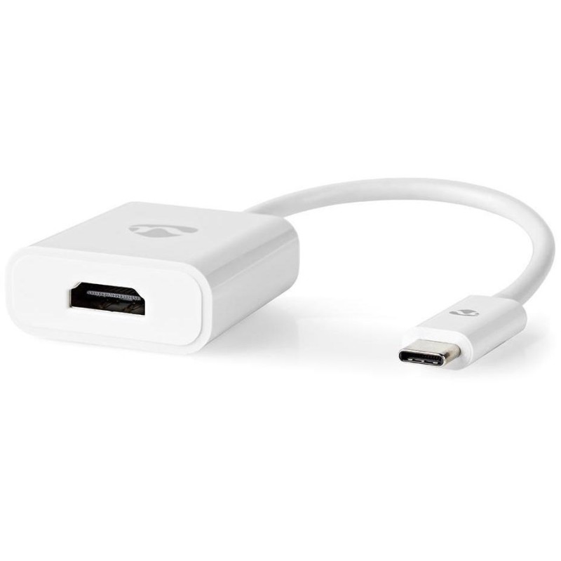 NEDIS redukční kabel s adaptérem/ USB-C zástrčka – HDMI zásuvka/ bílý/ blistr/ 20cm