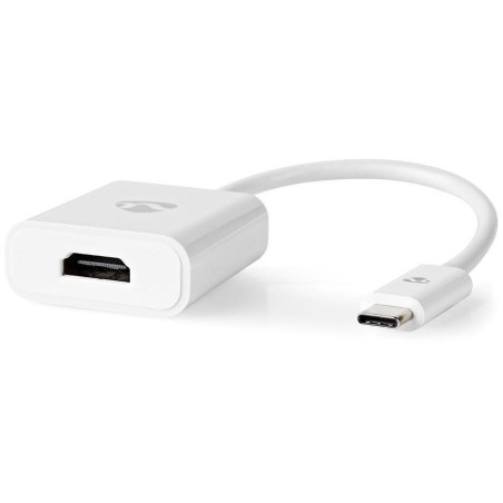 NEDIS redukční kabel s adaptérem/ USB-C zástrčka – HDMI zásuvka/ bílý/ blistr/ 20cm