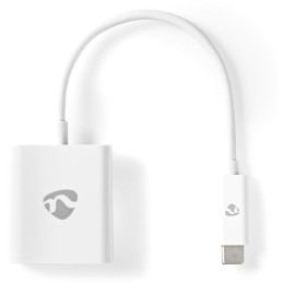 NEDIS redukční kabel s adaptérem/ USB-C zástrčka – HDMI zásuvka/ bílý/ blistr/ 20cm