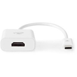 NEDIS redukční kabel s adaptérem/ USB-C zástrčka – HDMI zásuvka/ bílý/ blistr/ 20cm