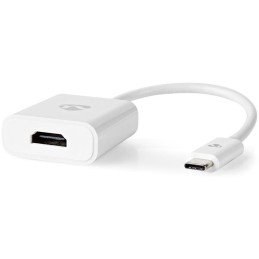 NEDIS redukční kabel s adaptérem/ USB-C zástrčka – HDMI zásuvka/ bílý/ plastový sáček/ 20cm
