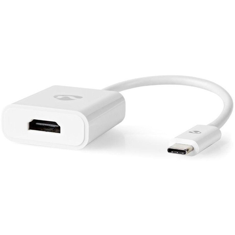 NEDIS redukční kabel s adaptérem/ USB-C zástrčka – HDMI zásuvka/ bílý/ plastový sáček/ 20cm