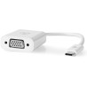 NEDIS redukční kabel s adaptérem/ USB-C zástrčka – VGA zásuvka/ bílý/ plastový sáček/ 20cm