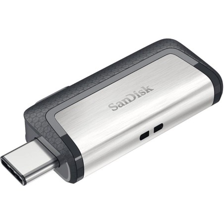 SanDisk Ultra Dual USB-C Drive 128GB / USB 3.0 Typ-C /  USB 3.0 Typ-A / stříbrný