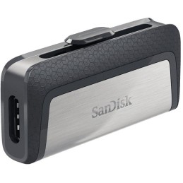 SanDisk Ultra Dual USB-C Drive 128GB / USB 3.0 Typ-C /  USB 3.0 Typ-A / stříbrný
