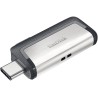 SanDisk Ultra Dual USB-C-Laufwerk 256 GB / USB 3.0 Typ-C / USB 3.0 Typ-A / silber