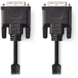 NEDIS kabel DVI/ 24+5pinová zástrčka DVI-I - 24+5pinová zástrčka DVI-I/ černý/ 2m