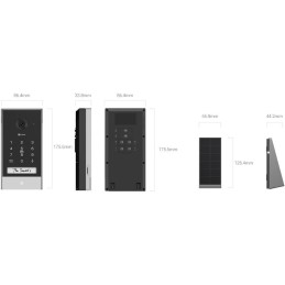 EZVIZ chytrý domácí interkom EP7/ Wi-Fi/ 2K/ 7" dotykový monitor/ videotelefon/ bezdrátový zvonek/ IP65/ černo-stříbrný