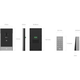 EZVIZ chytrý domácí interkom TP7/ Wi-Fi/ 2K/ 7" dotykový monitor/ videotelefon/ bezdrátový zvonek/ IP65/ černo-stříbrný