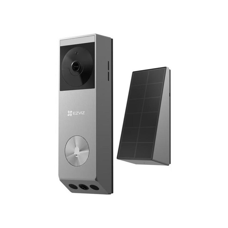 EZVIZ chytrý zvonek se dvěma kamerami EP3X Pro/ Wi-Fi/ videotelefon/ rozlišení 2048x1296/ IP65/ stříbrný