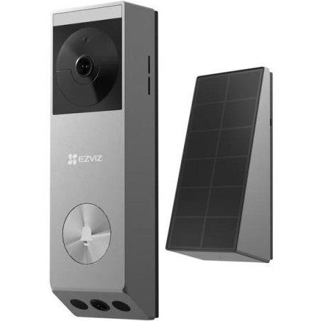 EZVIZ chytrý zvonek se dvěma kamerami EP3X Pro/ Wi-Fi/ videotelefon/ rozlišení 2048x1296/ IP65/ stříbrný